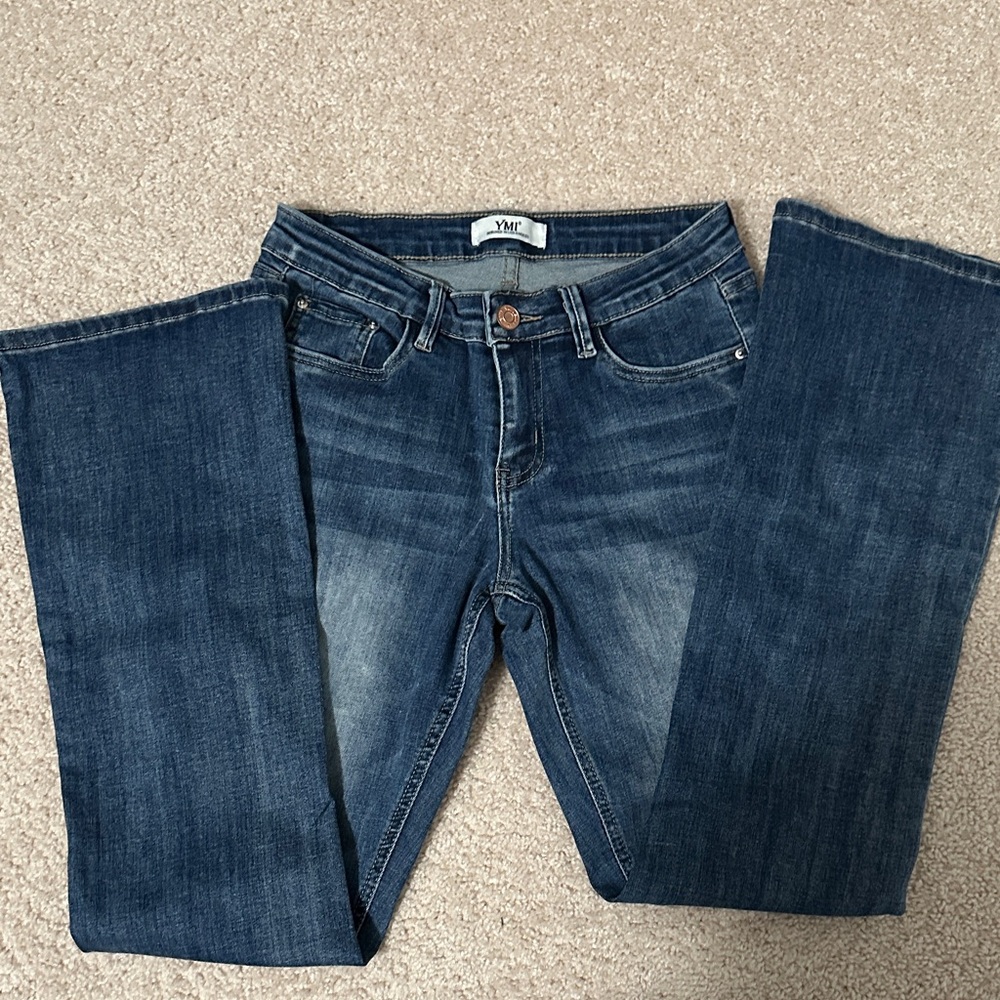 YMI Women's Dark Blue Straight Leg Jeans